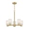 Westinghouse Chandelier 60W 5-Light Sylvestre Champagne Brass Frosted Glass 6127000 - alternate 1